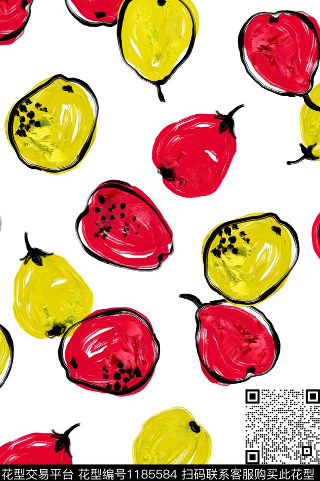 水果肌理油画华亿平台传统印花华亿平台下载（图片编号: 1185584） - 瓦栏（Walan）