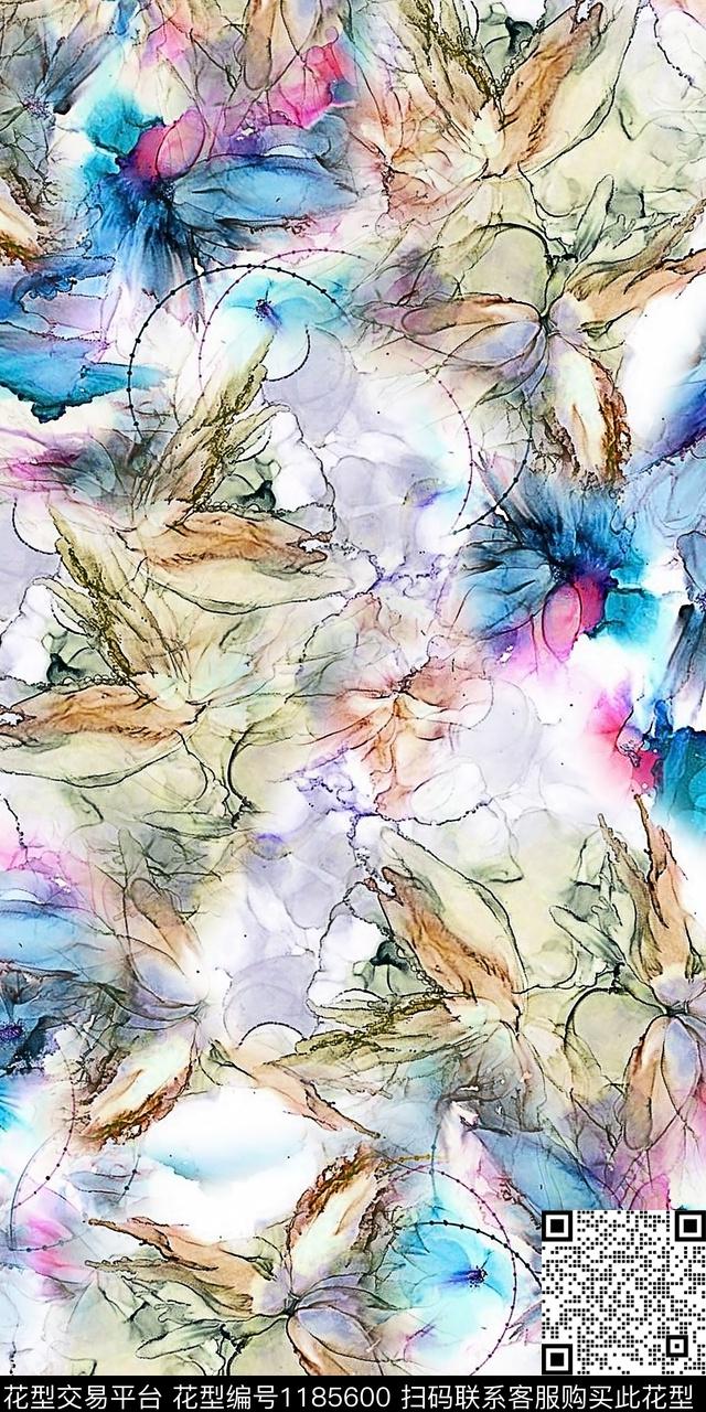 抽象肌理3D立体数码印花华亿平台下载（图片编号: 1185600） - 瓦栏（Walan）