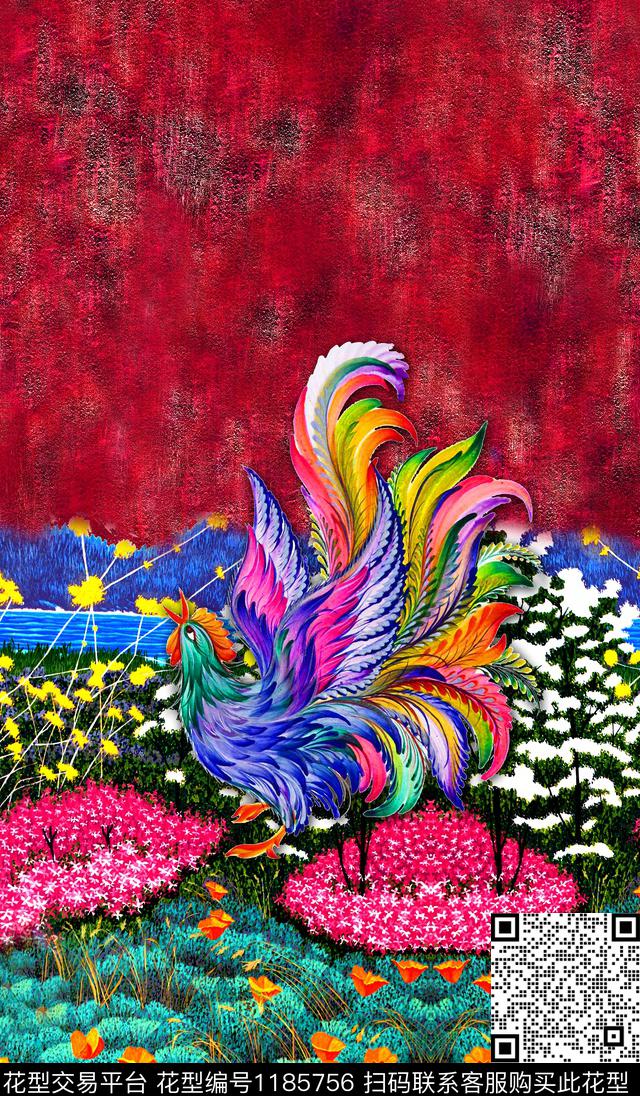 民族风油画华亿平台重彩数码印花华亿平台下载（图片编号: 1185756） - 瓦栏（Walan）