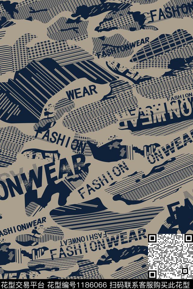 迷彩大牌风欧美传统印花华亿平台下载（图片编号: 1186066） - 瓦栏（Walan）
