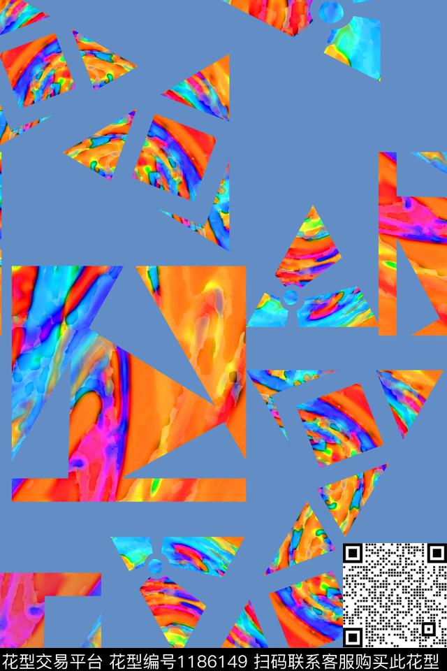 三角形几何迷彩图案数码印花华亿平台下载（图片编号: 1186149） - 瓦栏（Walan）