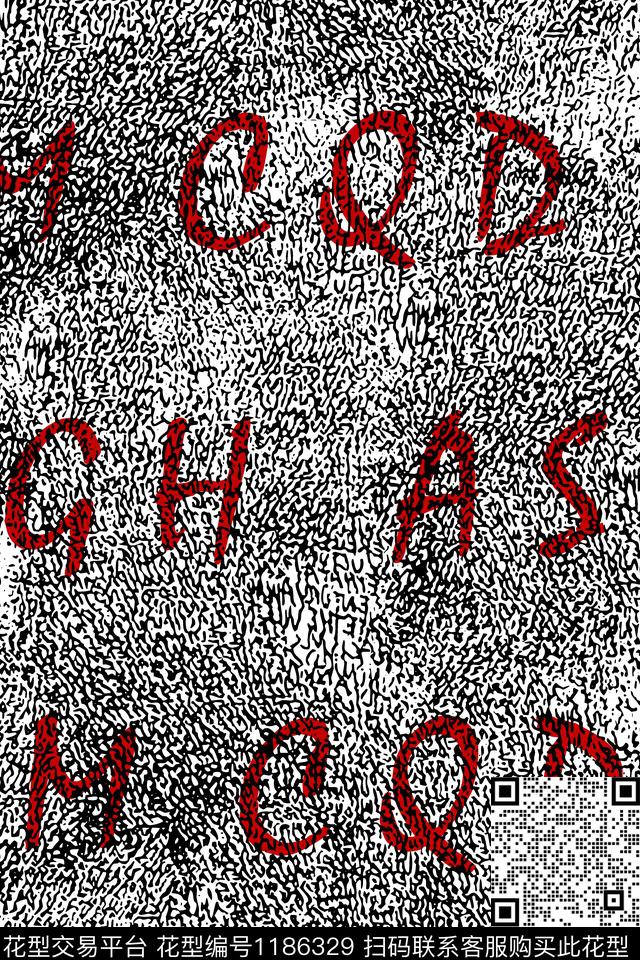 字母潮牌大牌风传统印花华亿平台下载（图片编号: 1186329） - 瓦栏（Walan）