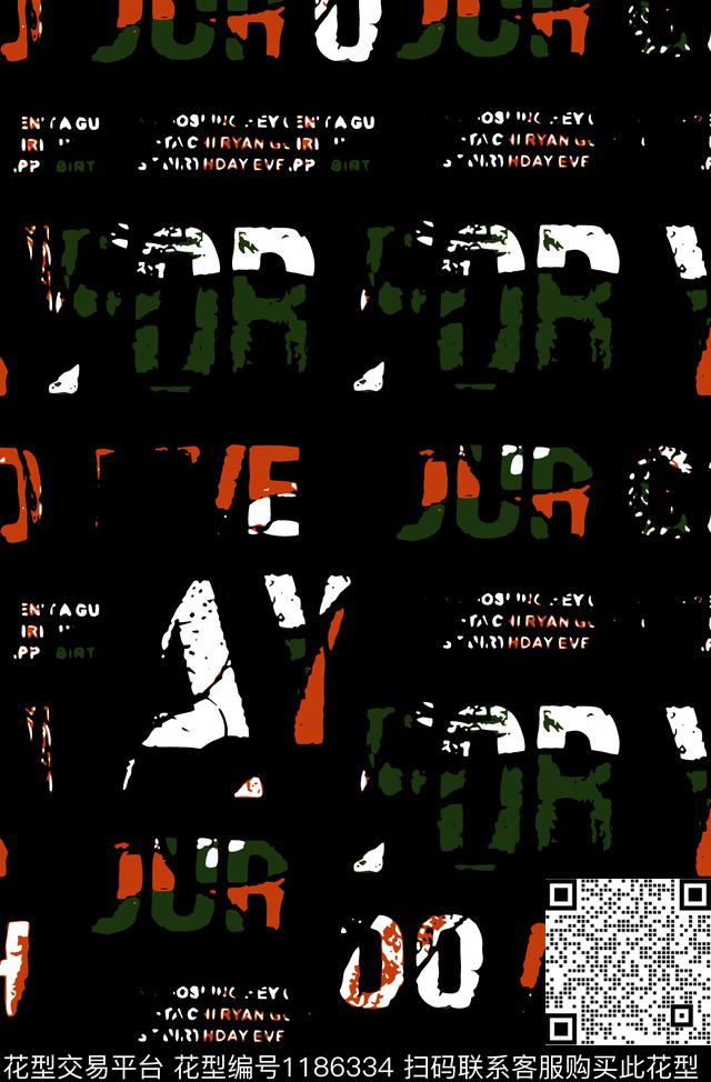 字母男装潮牌传统印花华亿平台下载（图片编号: 1186334） - 瓦栏（Walan）