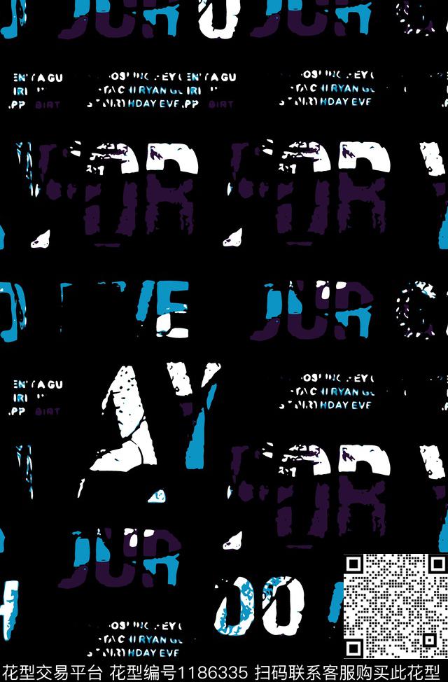 字母男装潮牌传统印花华亿平台下载（图片编号: 1186335） - 瓦栏（Walan）