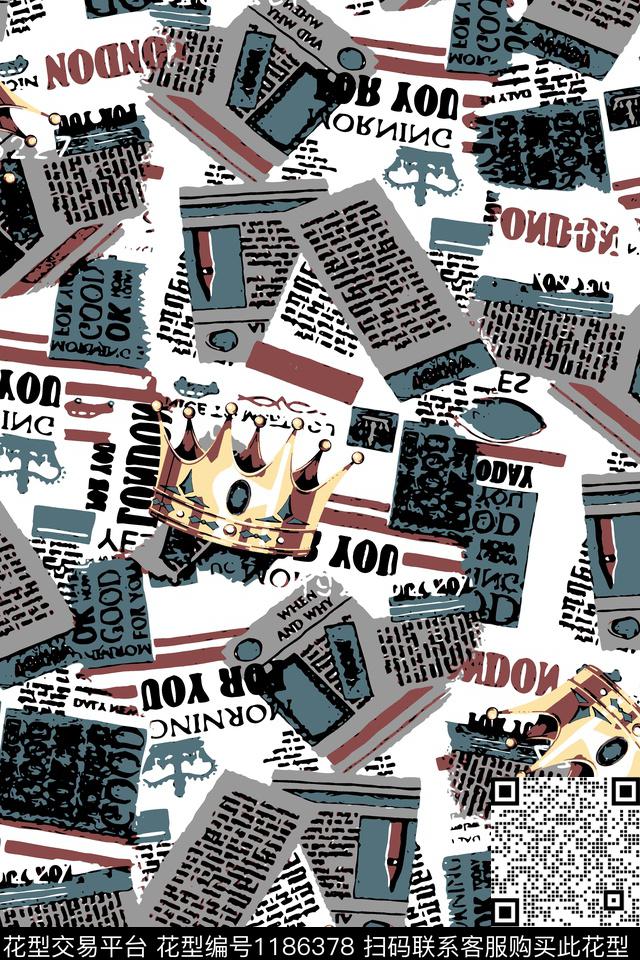 字母几何潮牌传统印花华亿平台下载（图片编号: 1186378） - 瓦栏（Walan）