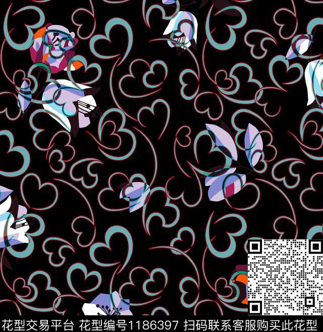 几何花卉矢量传统印花华亿平台下载（图片编号: 1186397） - 瓦栏（Walan）