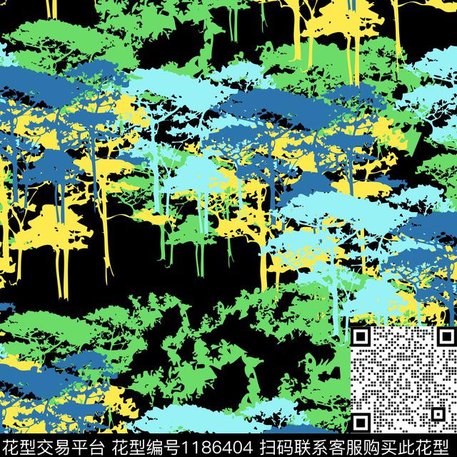 涂鸦男装抽象传统印花华亿平台下载（图片编号: 1186404） - 瓦栏（Walan）