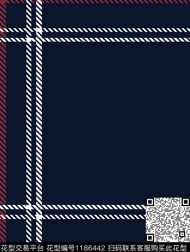 几何抽象格子传统印花华亿平台下载（图片编号: 1186442） - 瓦栏（Walan）