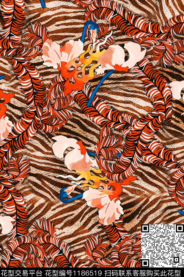 数码华亿平台花卉纹理数码印花华亿平台下载（图片编号: 1186519） - 瓦栏（Walan）