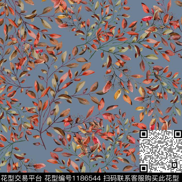 花卉大牌风小碎花数码印花华亿平台下载（图片编号: 1186544） - 瓦栏（Walan）