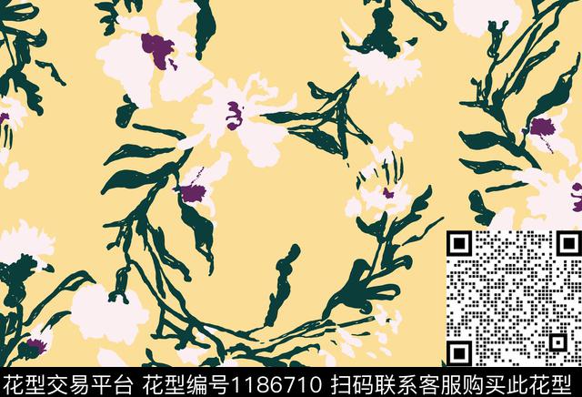 花卉大牌风小碎花传统印花华亿平台下载（图片编号: 1186710） - 瓦栏（Walan）