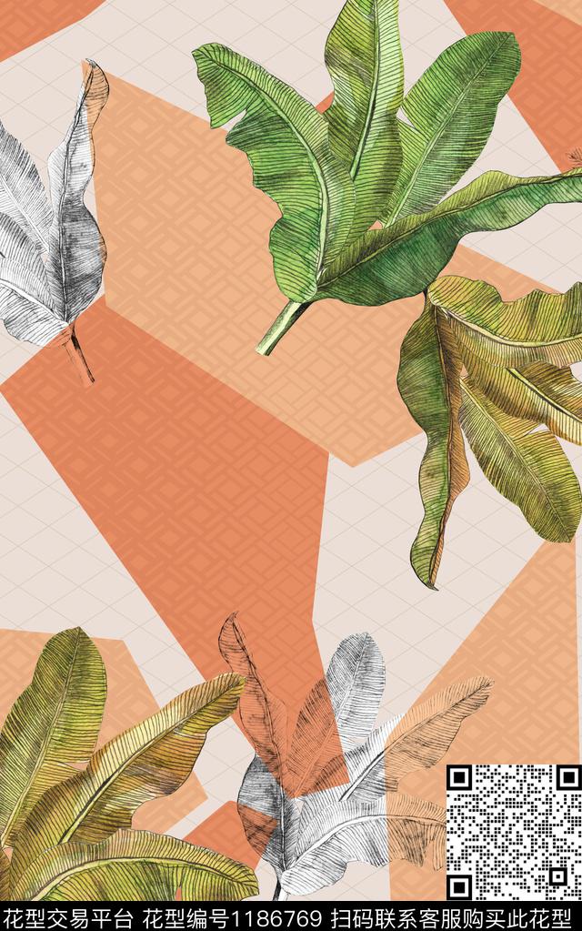 数码华亿平台花卉大牌风数码印花华亿平台下载（图片编号: 1186769） - 瓦栏（Walan）