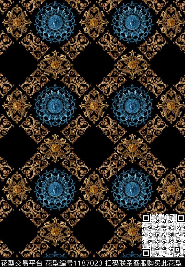 男装几何大牌风数码印花华亿平台下载（图片编号: 1187023） - 瓦栏（Walan）