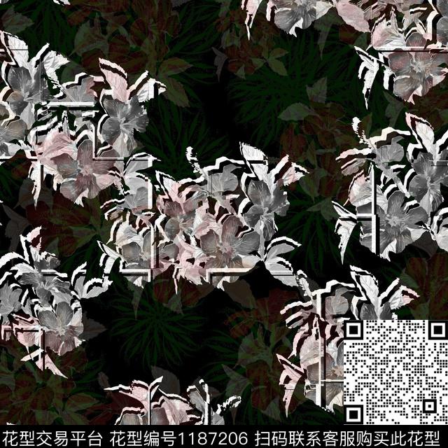 花卉大牌风莫妮卡-大牌华亿平台数码印花华亿平台下载（图片编号: 1187206） - 瓦栏（Walan）