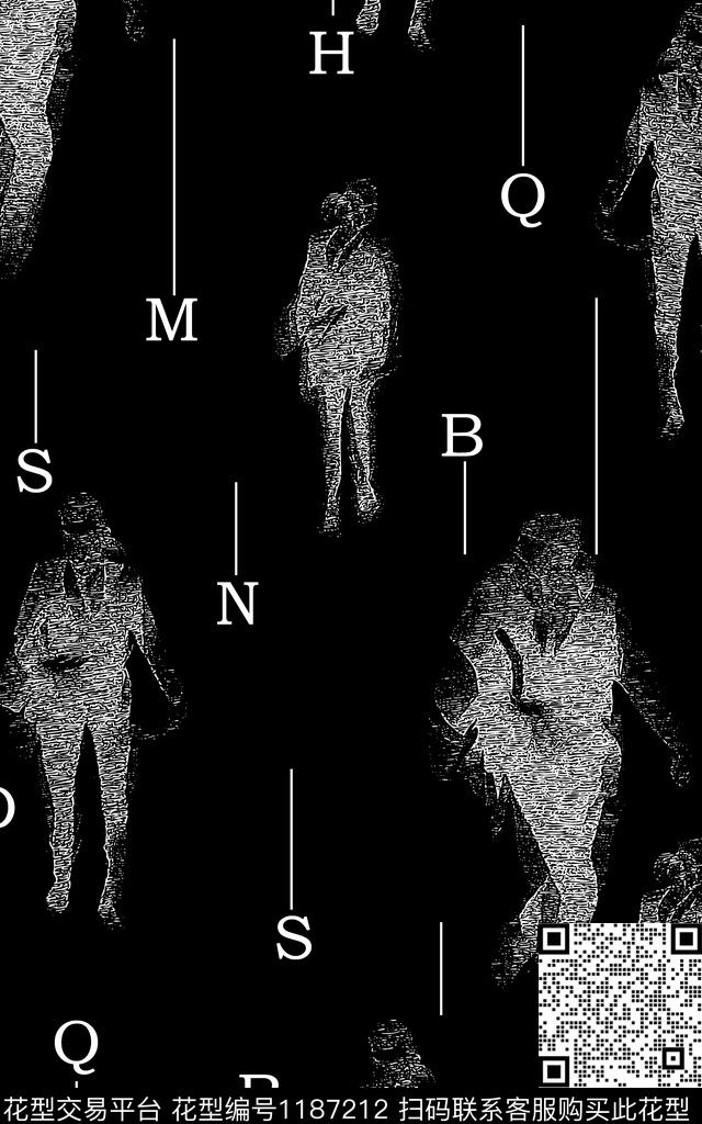 字母几何潮牌传统印花华亿平台下载（图片编号: 1187212） - 瓦栏（Walan）