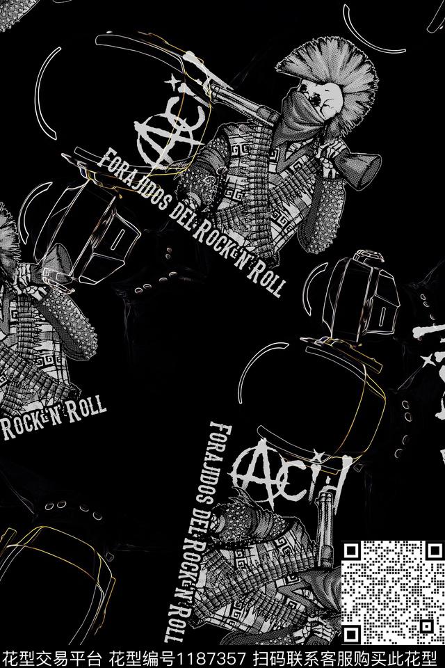 男装卡通趣味数码印花华亿平台下载（图片编号: 1187357） - 瓦栏（Walan）