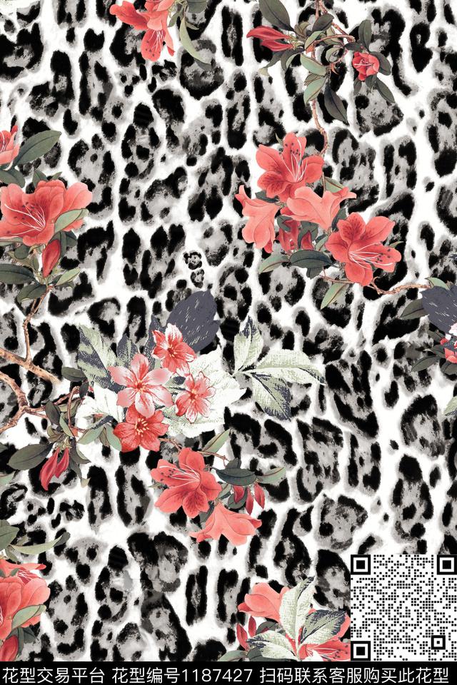 数码华亿平台大牌风豹纹数码印花华亿平台下载（图片编号: 1187427） - 瓦栏（Walan）