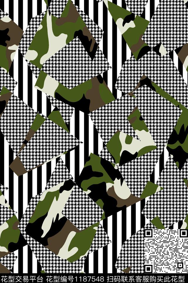 格子大牌风千鸟格传统印花华亿平台下载（图片编号: 1187548） - 瓦栏（Walan）