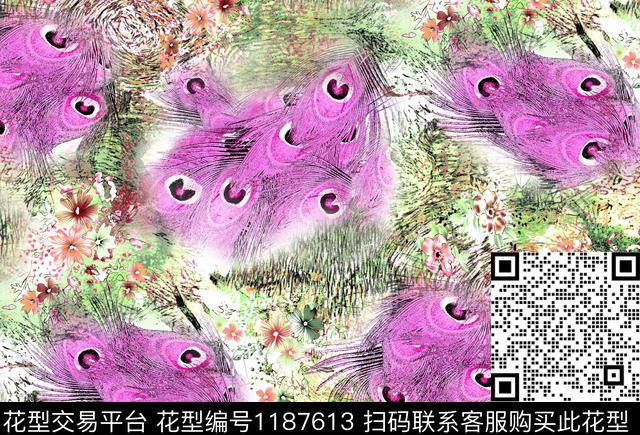 动物纹潮牌大牌风传统印花华亿平台下载（图片编号: 1187613） - 瓦栏（Walan）