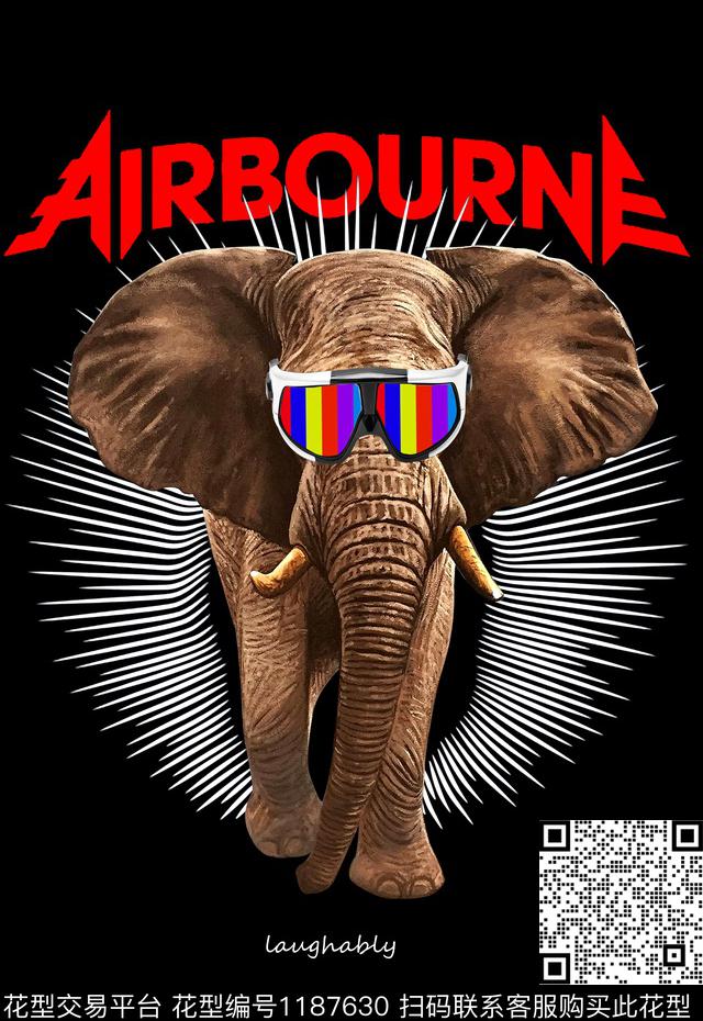 定位男装印花T桖卫衣大象插画数码印花华亿平台下载（图片编号: 1187630） - 瓦栏（Walan）