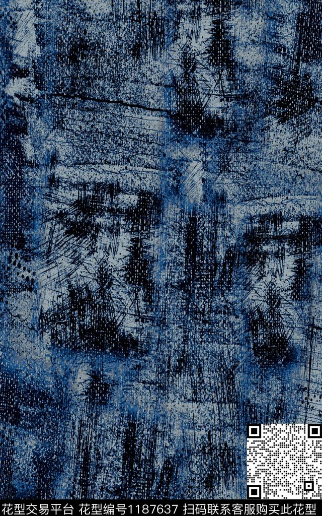 数码华亿平台抽象手绘数码印花华亿平台下载（图片编号: 1187637） - 瓦栏（Walan）