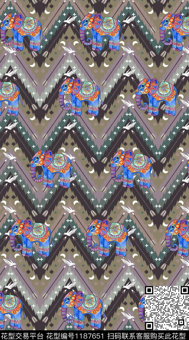 女装卡通趣味数码印花华亿平台下载（图片编号: 1187651） - 瓦栏（Walan）