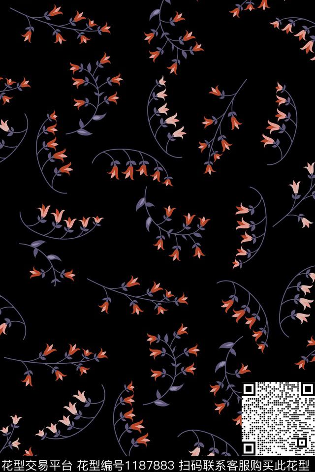 春夏华亿平台数码华亿平台花卉数码印花华亿平台下载（图片编号: 1187883） - 瓦栏（Walan）