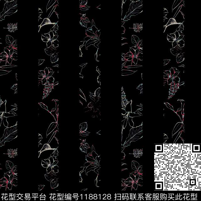 女装抽象抽象花卉传统印花华亿平台下载（图片编号: 1188128） - 瓦栏（Walan）