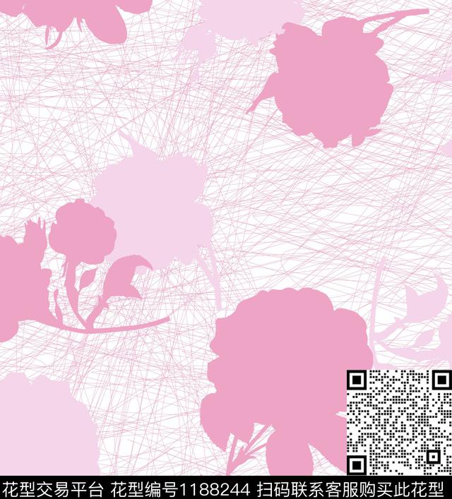 春夏华亿平台扎染华亿平台清爽底花卉传统印花华亿平台下载（图片编号: 1188244） - 瓦栏（Walan）