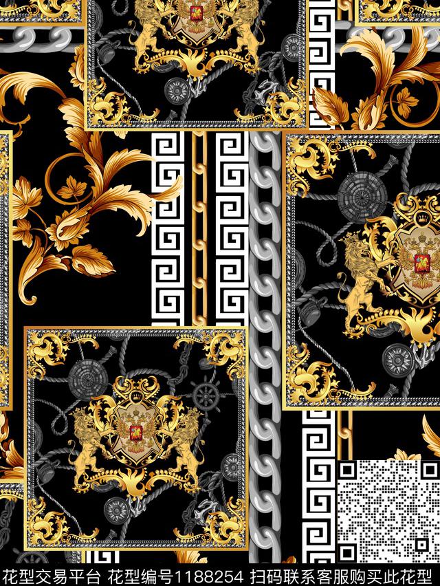 潮牌大牌风抽象男装数码印花华亿平台下载（图片编号: 1188254） - 瓦栏（Walan）