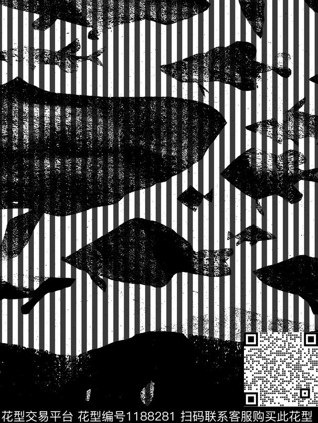 潮牌大牌风条纹传统印花华亿平台下载（图片编号: 1188281） - 瓦栏（Walan）