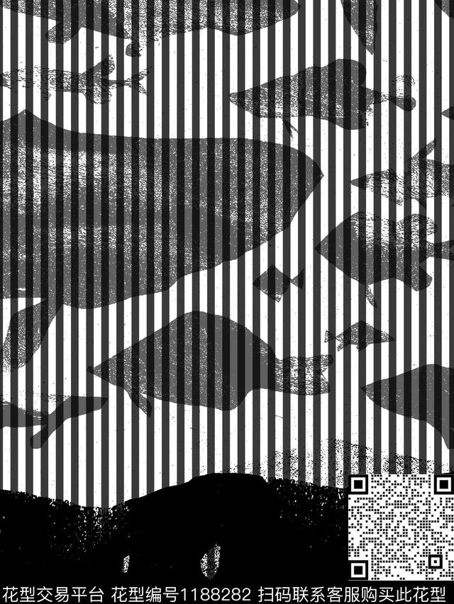 潮牌大牌风条纹传统印花华亿平台下载（图片编号: 1188282） - 瓦栏（Walan）