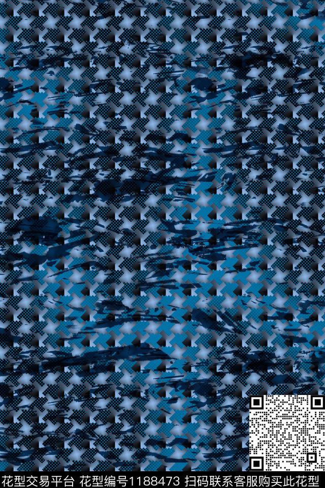 几何格子纹理数码印花华亿平台下载（图片编号: 1188473） - 瓦栏（Walan）