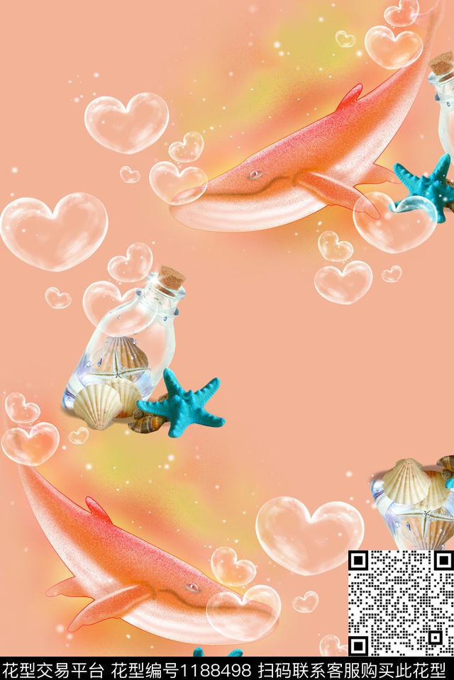 休闲鱼贝壳数码印花华亿平台下载（图片编号: 1188498） - 瓦栏（Walan）