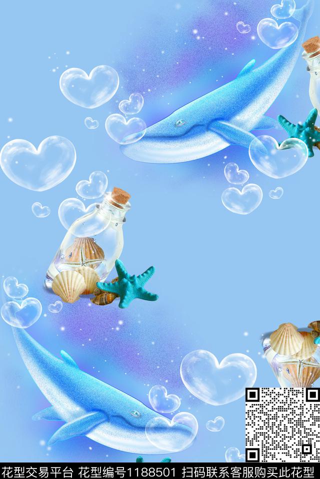 休闲鱼贝壳数码印花华亿平台下载（图片编号: 1188501） - 瓦栏（Walan）