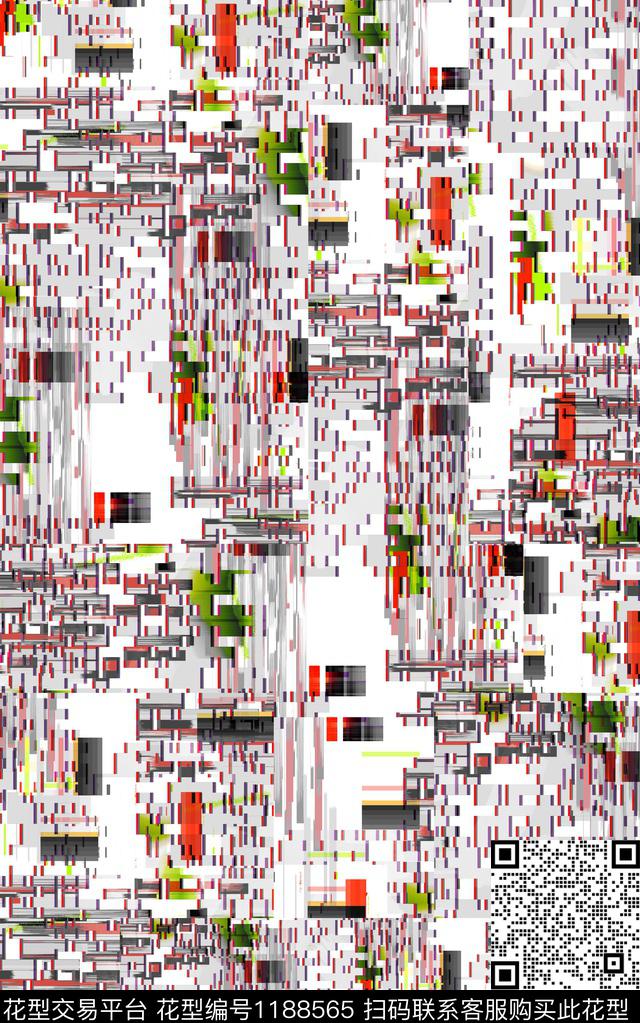 几何抽象卡通数码印花华亿平台下载（图片编号: 1188565） - 瓦栏（Walan）