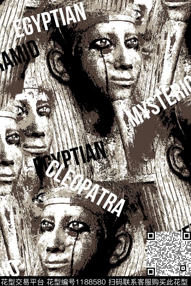 字母大牌风纹理传统印花华亿平台下载（图片编号: 1188580） - 瓦栏（Walan）