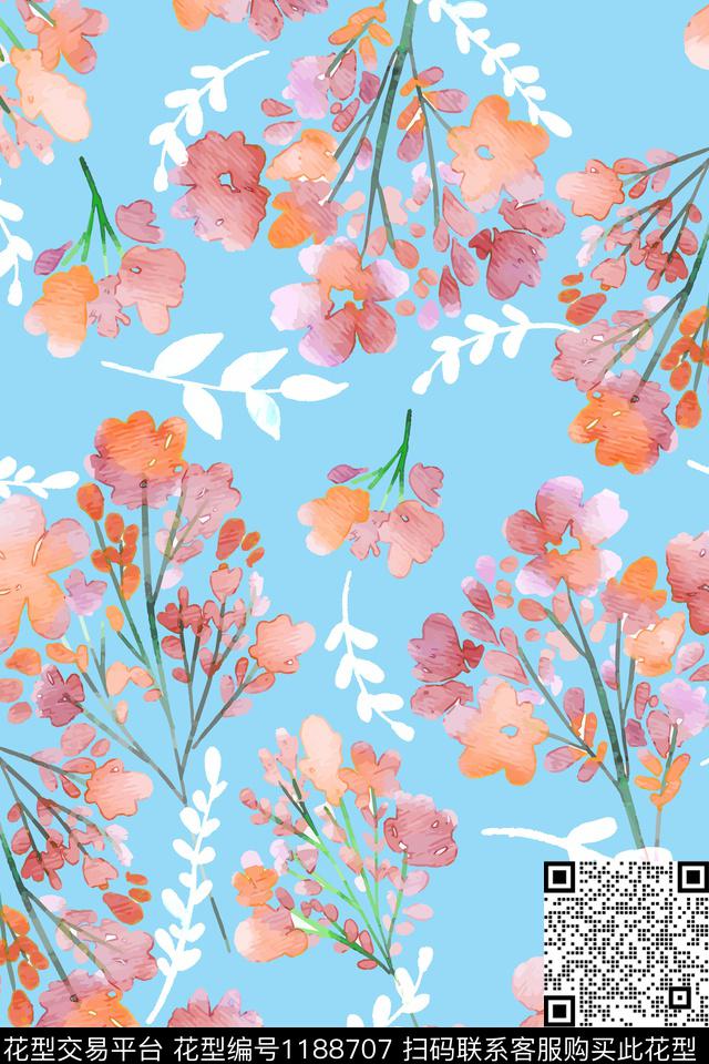 时尚春夏华亿平台炫彩数码印花华亿平台下载（图片编号: 1188707） - 瓦栏（Walan）