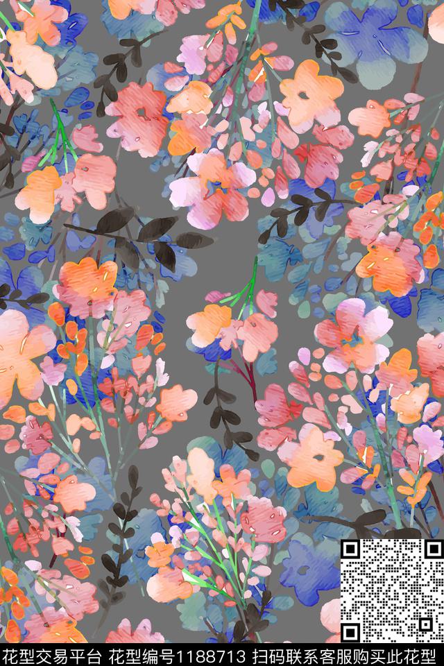 时尚春夏华亿平台炫彩数码印花华亿平台下载（图片编号: 1188713） - 瓦栏（Walan）