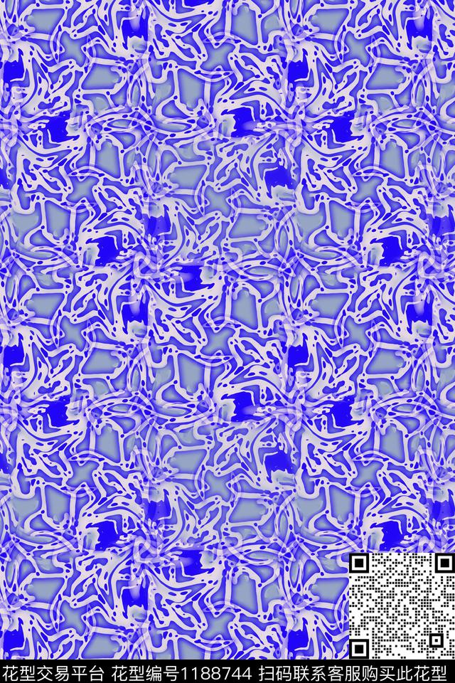 抽象花卉民族风图案艺术迷彩数码印花华亿平台下载（图片编号: 1188744） - 瓦栏（Walan）