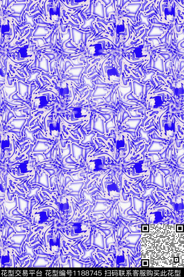 抽象花卉民族风图案艺术迷彩数码印花华亿平台下载（图片编号: 1188745） - 瓦栏（Walan）