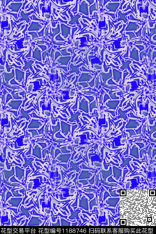抽象花卉民族风图案艺术迷彩数码印花华亿平台下载（图片编号: 1188746） - 瓦栏（Walan）