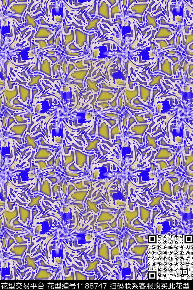 抽象花卉民族风图案艺术迷彩数码印花华亿平台下载（图片编号: 1188747） - 瓦栏（Walan）