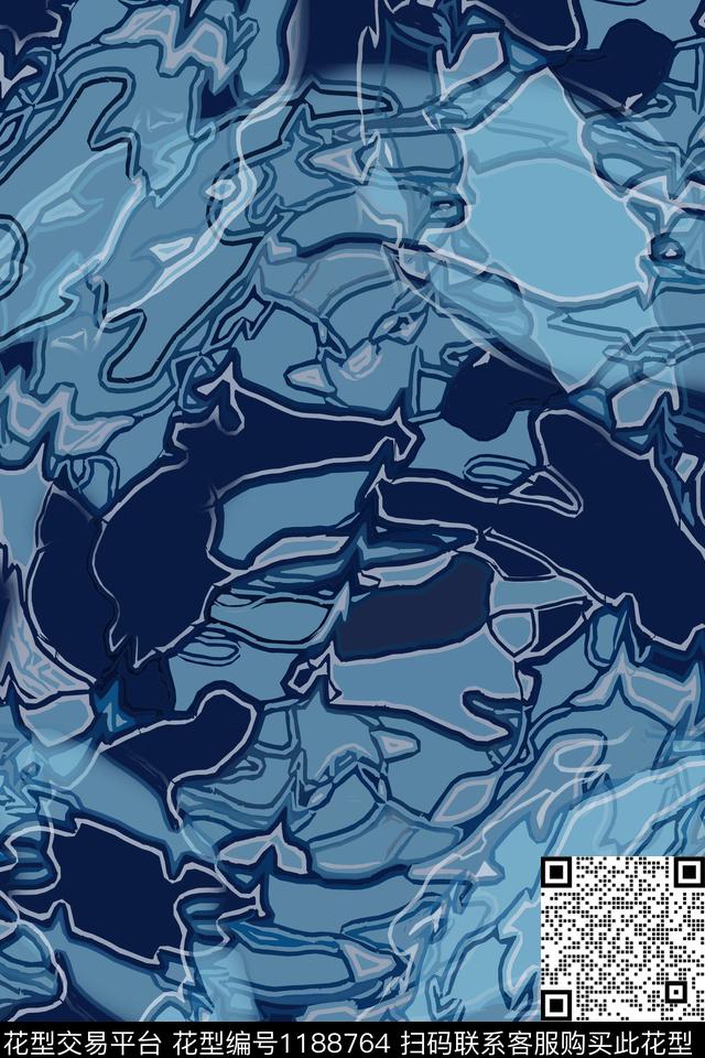 抽象迷彩图案艺术迷彩传统印花华亿平台下载（图片编号: 1188764） - 瓦栏（Walan）