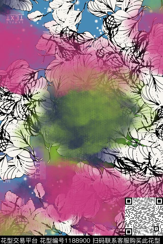 艺术彩绘迷彩图案手绘线条笔触数码印花华亿平台下载（图片编号: 1188900） - 瓦栏（Walan）