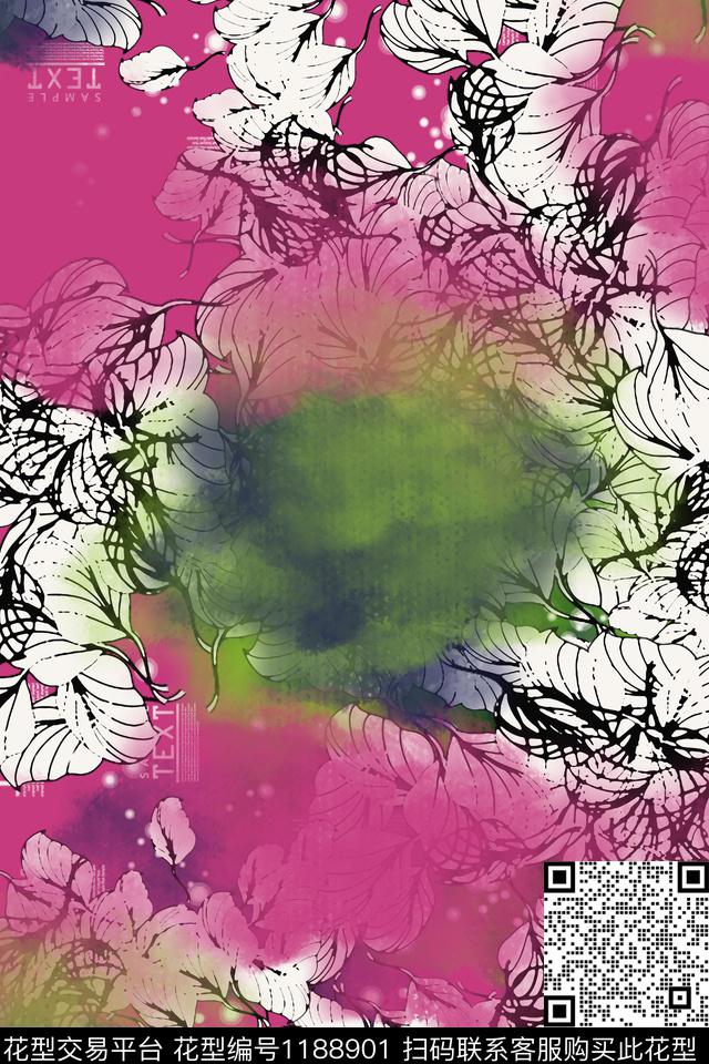 艺术彩绘迷彩图案手绘线条笔触数码印花华亿平台下载（图片编号: 1188901） - 瓦栏（Walan）