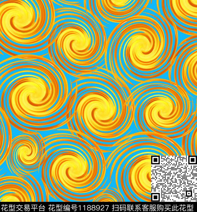 清爽底花卉几何抽象数码印花华亿平台下载（图片编号: 1188927） - 瓦栏（Walan）