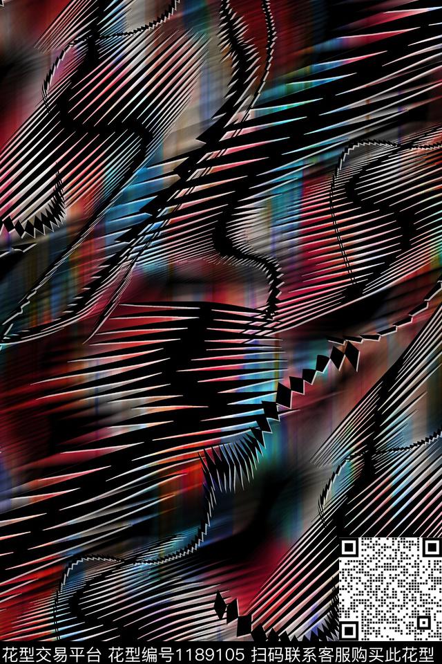 肌理抽象男装纹理数码印花华亿平台下载（图片编号: 1189105） - 瓦栏（Walan）