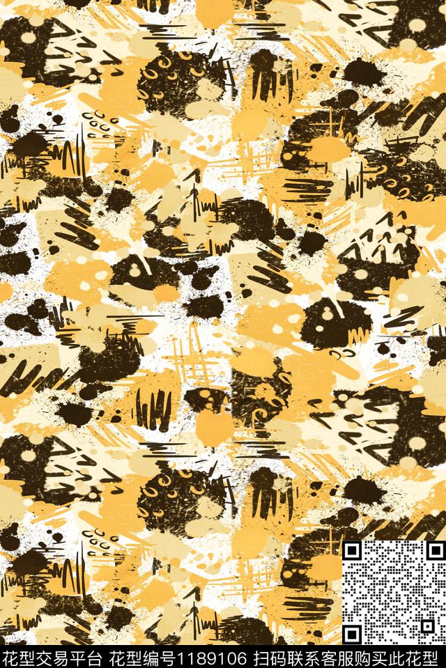 几何文艺大牌风数码印花华亿平台下载（图片编号: 1189106） - 瓦栏（Walan）