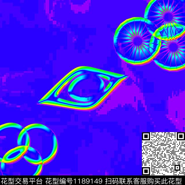 炫彩几何抽象数码印花华亿平台下载（图片编号: 1189149） - 瓦栏（Walan）